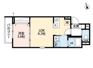 パークゲート稲毛(パークゲートイナゲ)【3階】の間取り