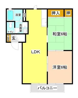 クレセントパレスA【1階】の間取り