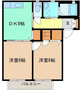 ファミーユ・サンパ C【2階】の間取り