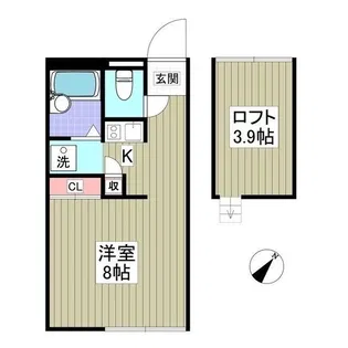 上前ハイツI【1階】の間取り