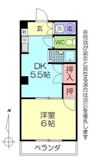 サンリラ中央【8階】の間取り