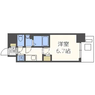 セオリー大阪城サウスゲート【6階】の間取り