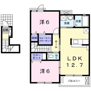 フィデールE【2階】の間取り