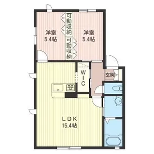 ル・ソレイユ B【2階】の間取り
