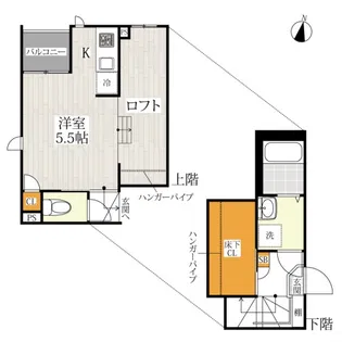 CB北柏グランディール【2階】の間取り