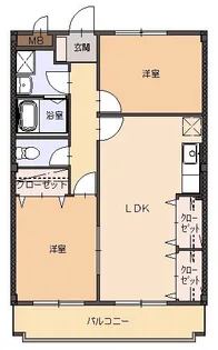 レジデンス真生【2階】の間取り