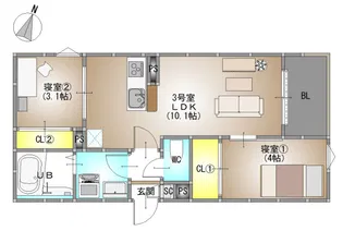 仮称)REGALEST 総社2【3階】の間取り