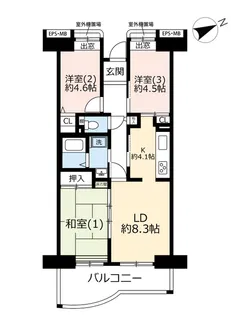 URビーコンヒル能見台サウスヒル【7階】の間取り