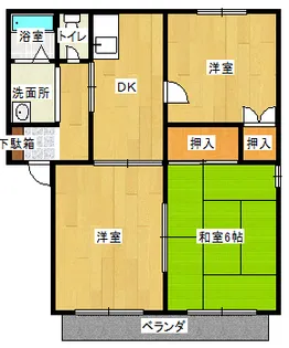 パークヒル若田部B【1階】の間取り