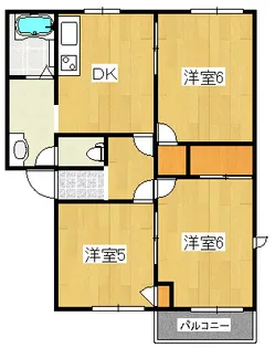 グランドール華蔵寺【1階】の間取り