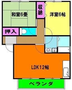 ブルーパールB【2階】の間取り