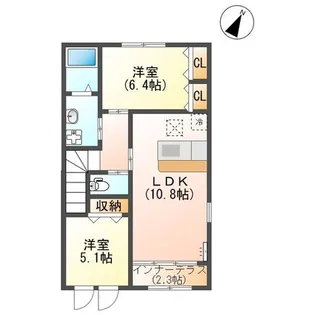 ホリデーフラットII【2階】の間取り