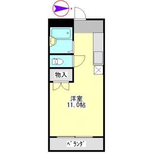 エステート旦島【4階】の間取り