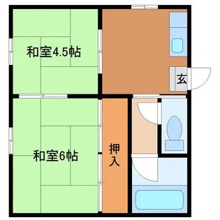 福岡県中間市扇ヶ浦1【アパート】の間取り