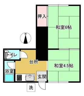 美世荘【2階】の間取り