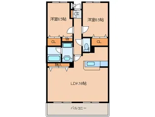 ルーヴァンNA【6階】の間取り