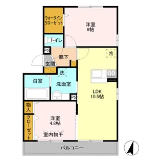 プリムローズ美南【3階】の間取り