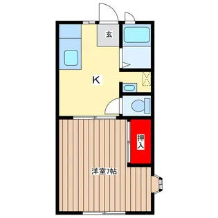 栃木県塩谷郡高根沢町宝石台2【アパート】の間取り