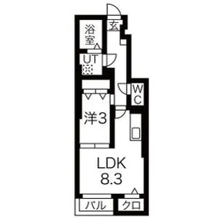 ラ・ベル・シャンブル【1階】の間取り