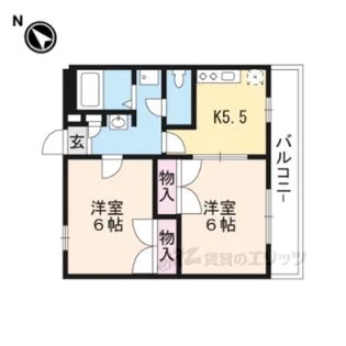 レオパレスリバーコート【1階】の間取り