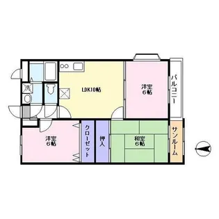 ル・アンジュ萩原【1階】の間取り