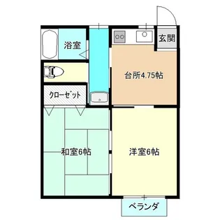 メープル高松II G【1階】の間取り