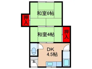 南花屋敷マンション【2階】の間取り