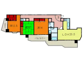 メグロ山手ビル【6階】の間取り