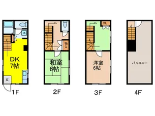 三先2丁目貸家【1階】の間取り