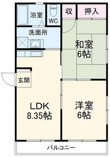 レジデンツ藤【2階】の間取り