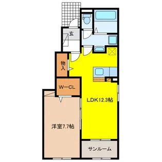 岐阜県岐阜市北一色8【アパート】の間取り