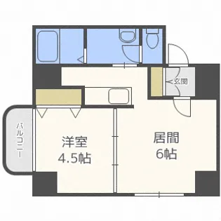 ウエストコースト【1階】の間取り