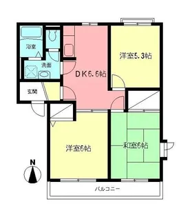 カルム小向C【2階】の間取り