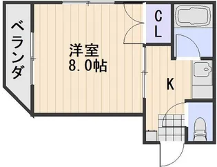ラジール伊島【1階】の間取り