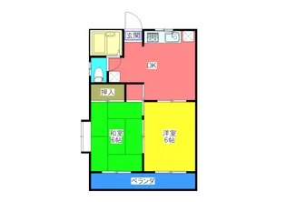 サンハイツ六実【2階】の間取り