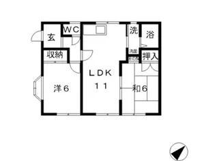 岡山県倉敷市福田町古新田【一戸建】の間取り