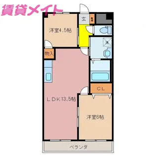 メゾン志氏野【1階】の間取り