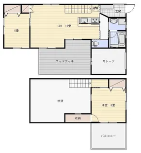 静岡県浜松市中央区十軒町【一戸建】の間取り