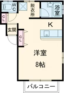 湘南ハイツD棟【1階】の間取り