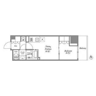 ディームス蔵前Residence【7階】の間取り