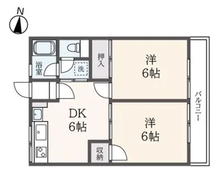シティハイム サンクリア【1階】の間取り