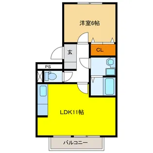 岐阜県岐阜市切通6【アパート】の間取り