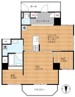 モンテヴェルデ神楽坂弐番館【3階】の間取り