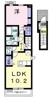 カトレア ハウスII【2階】の間取り