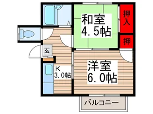 第二ペガサス【2階】の間取り