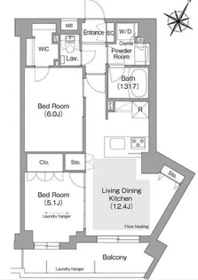 東京都文京区目白台3【マンション】の間取り
