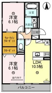 大阪府東大阪市吉原1【アパート】の間取り