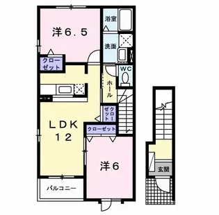 ベル・ソレイユ A【2階】の間取り