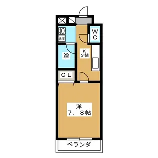 1Kの間取り画像