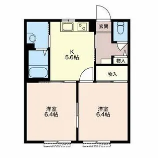 ハイビスカスD【1階】の間取り